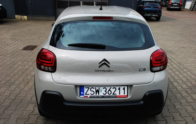 Citroen C3 cena 53900 przebieg: 70000, rok produkcji 2021 z Sulechów małe 436